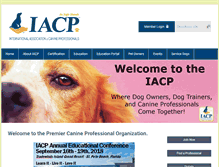 Tablet Screenshot of canineprofessionals.com